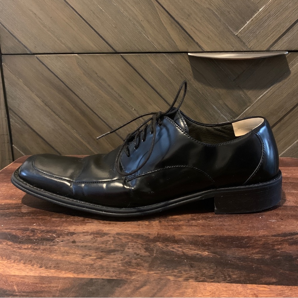 Kenneth Cole New York Mens Black Leather Dress Shoes Size 8.5 - Picture 4 of 10